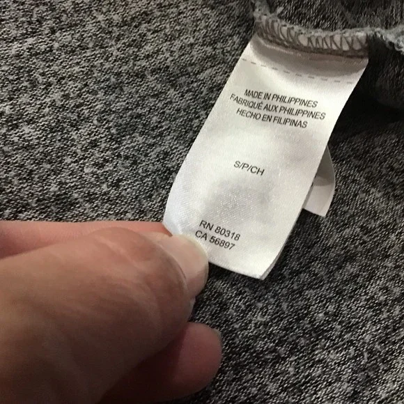 Lucky Brand Unisex Light Summer Sweater Grey Size Small Long Sleeve - Picture 7 of 10